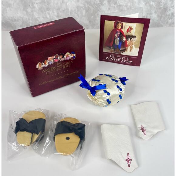 American Girl MUFF MITTS & PATTENS Pleasant Company Label Felicity Accessory BOX - Picture 8 of 9